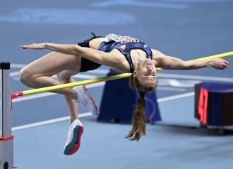 Célia Perron, heptathlonienne, l'athlète tarnaise soutenue par le groupe Pierre Fabre. 